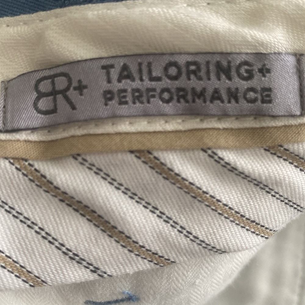 Banana Republic Tapered Fit Chino Pants EUC Size 32 X 32 Coastal Blue Flat Front - Picture 3 of 6